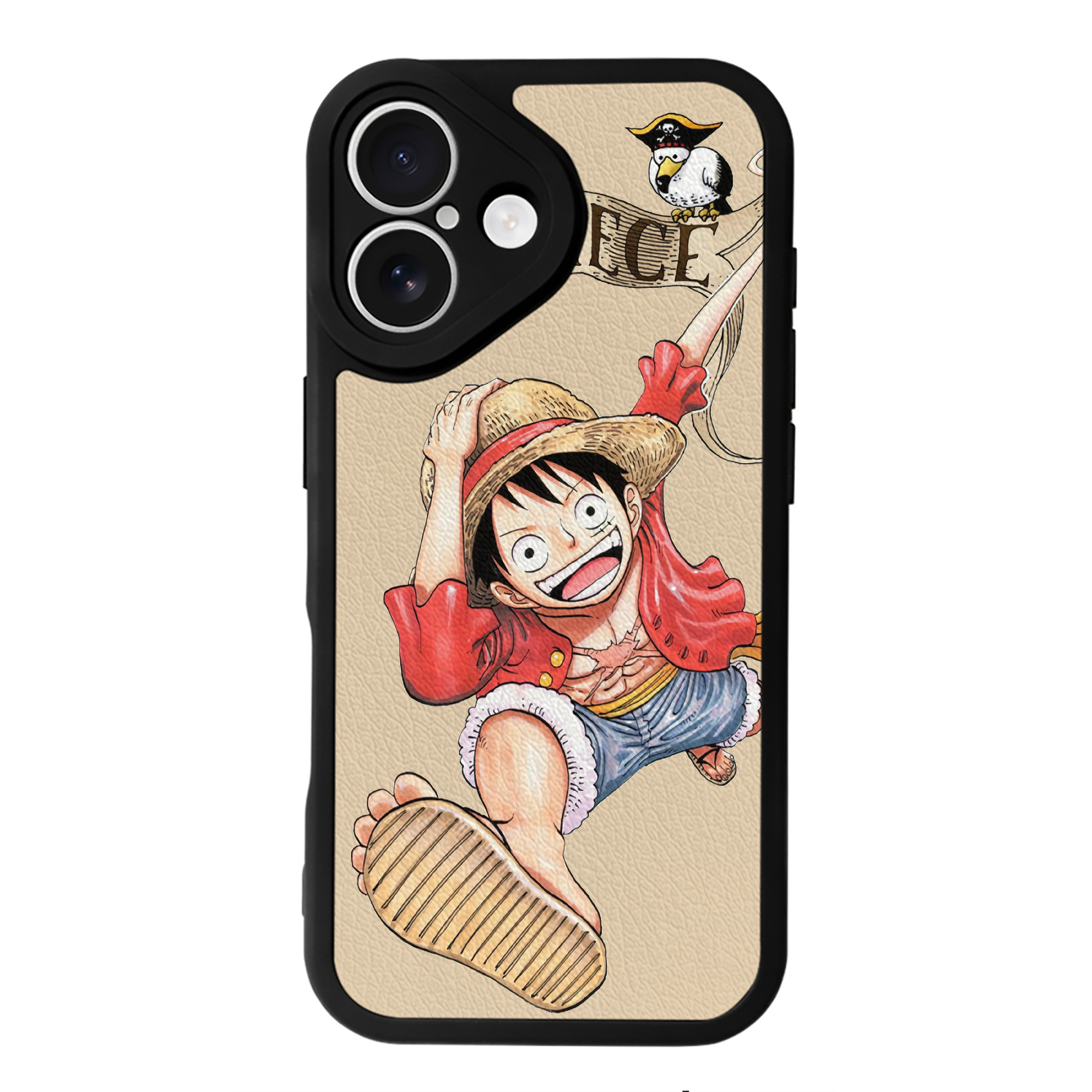 （画像用） ワンピース ONE PIECE 【iPhone 16シリーズ対応】シリコンスマホケース（レザー調） 材質：シリコン